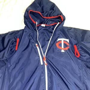 Ford Minnesota Twins Windbreaker Men’s XL Jacket Hooded Lightweight MLB Sports